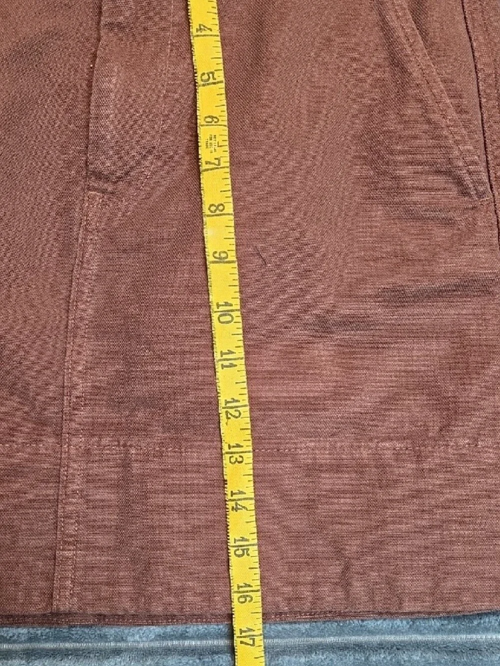 Everlane 100% Cotton Terracotta Mini Skirt with Front Button